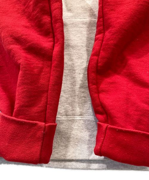 SUPREME（シュプリーム）SUPREME (シュプリーム) XXL Hooded Sweatshirt レッド×グレー サイズ:Sの古着・服飾アイテム