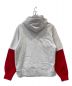 SUPREME (シュプリーム) XXL Hooded Sweatshirt レッド×グレー サイズ:S：9000円