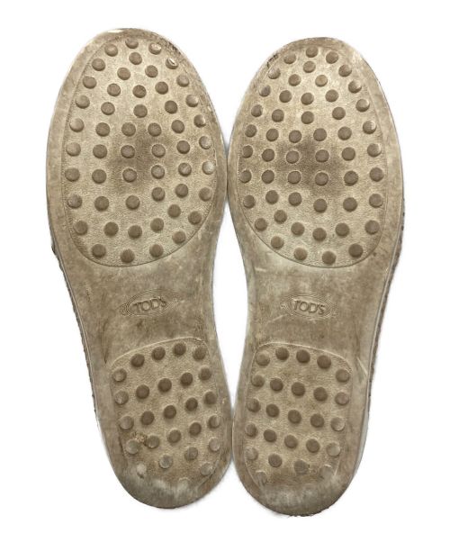 TOD'S（トッズ）TOD'S (トッズ) レザースリッポン / エスパドリーユ ホワイト サイズ:36の古着・服飾アイテム