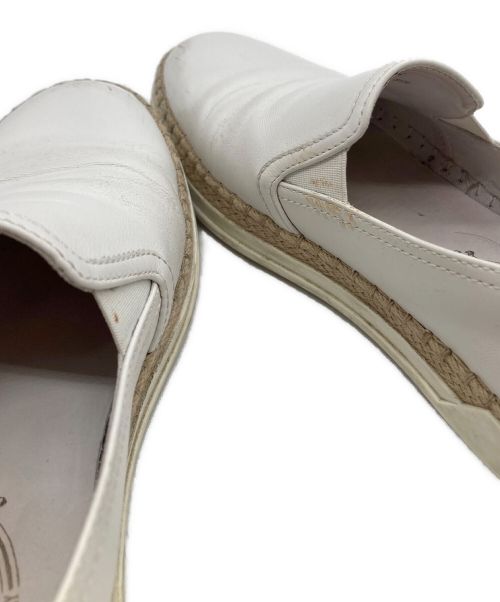 TOD'S（トッズ）TOD'S (トッズ) レザースリッポン / エスパドリーユ ホワイト サイズ:36の古着・服飾アイテム