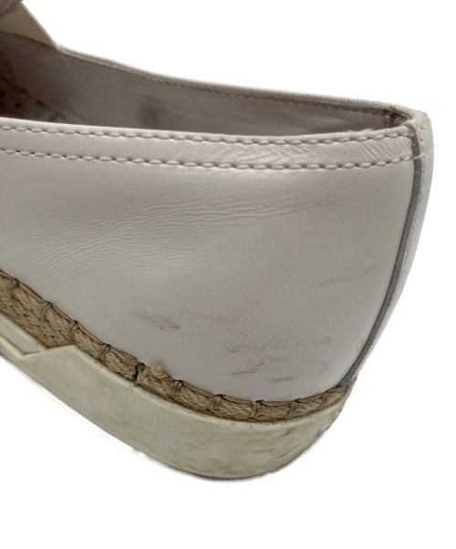 TOD'S（トッズ）TOD'S (トッズ) レザースリッポン / エスパドリーユ ホワイト サイズ:36の古着・服飾アイテム