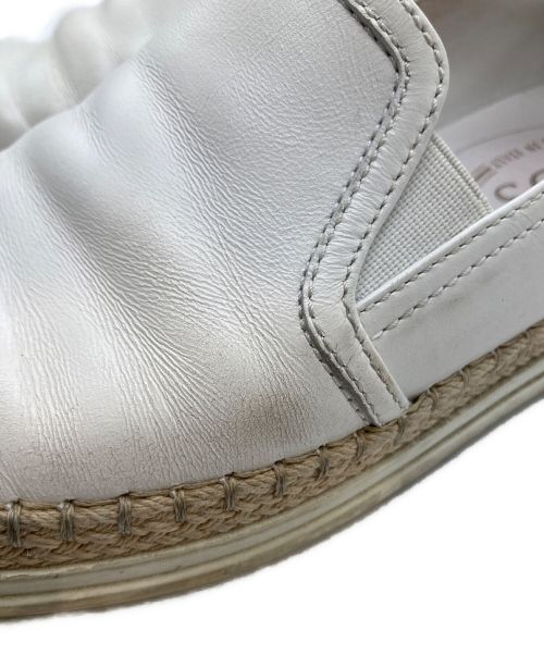 TOD'S（トッズ）TOD'S (トッズ) レザースリッポン / エスパドリーユ ホワイト サイズ:36の古着・服飾アイテム