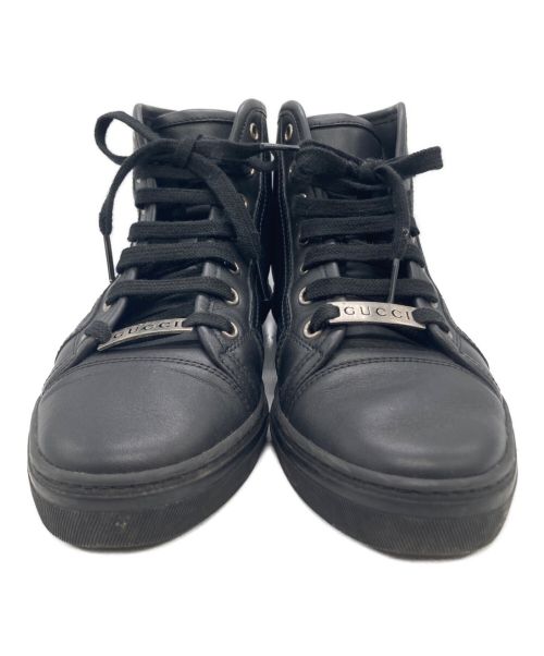 GUCCI（グッチ）GUCCI (グッチ) ハイカットスニーカー ブラック サイズ:35の古着・服飾アイテム