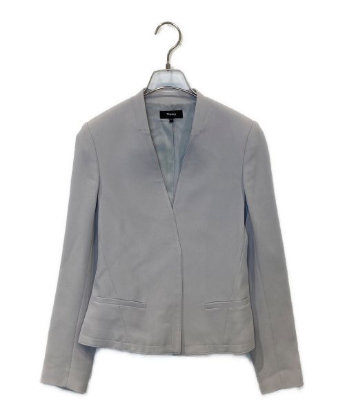 theory（セオリー）theory (セオリー) SYNTHETIC CREPE/CLEAN BLAZER グレー サイズ:00の古着・服飾アイテム