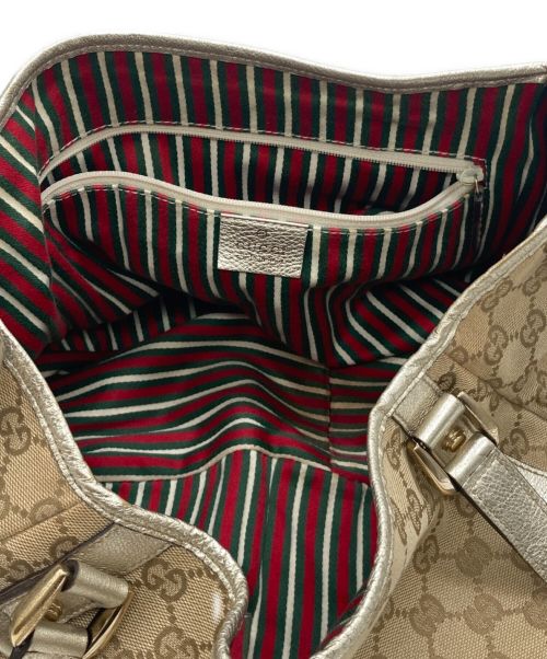 GUCCI（グッチ）GUCCI (グッチ) GGキャンバストートバッグ ベージュの古着・服飾アイテム