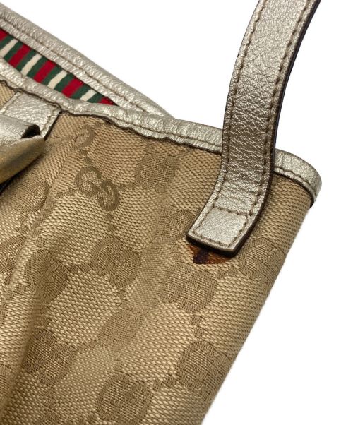 GUCCI（グッチ）GUCCI (グッチ) GGキャンバストートバッグ ベージュの古着・服飾アイテム
