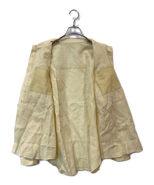 HUMAN WOMAN（ヒューマンウーマン）HUMAN WOMAN (ヒューマンウーマン) ハードマンリネンシャツ イエロー サイズ:Mの古着・服飾アイテム