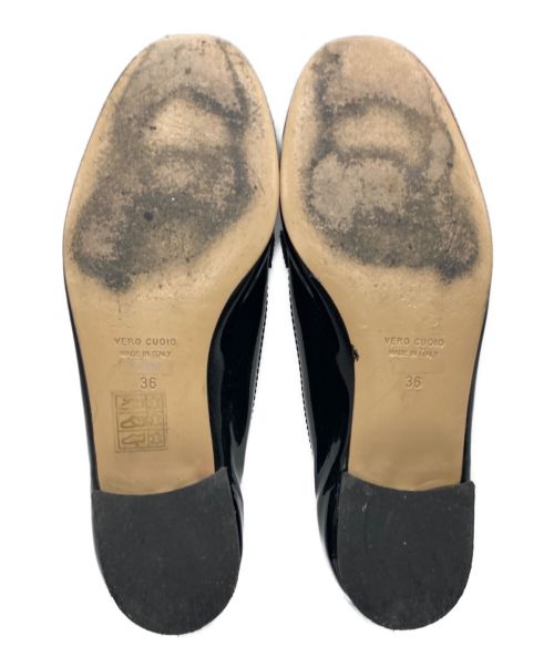 INTER-CHAUSSURES（インターショシュール）INTER-CHAUSSURES (インターショシュール) ビジューモカシューズ ブラック サイズ:36の古着・服飾アイテム