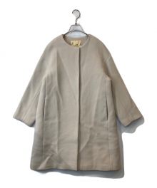 nano・universe（ナノ・ユニバース）の古着「MANTECO BIBYE ノーカラーコート 6693211305」｜ベージュ