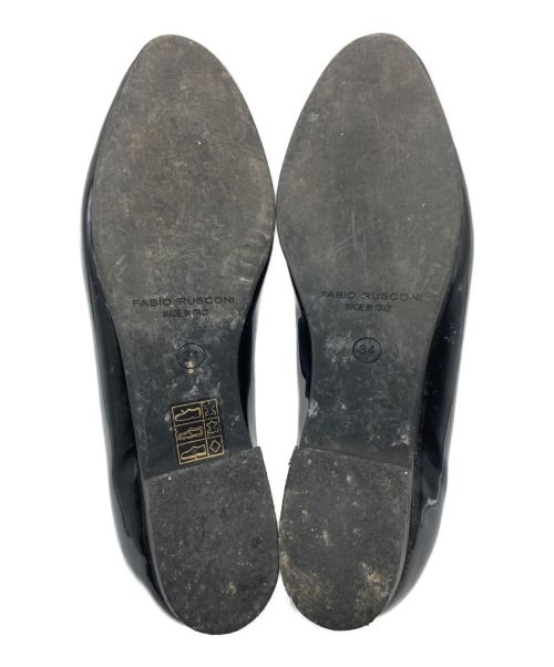 FABIO RUSCONI（ファビオルスコーニ）FABIO RUSCONI (ファビオルスコーニ) エナメルローファー ブラック サイズ:34の古着・服飾アイテム