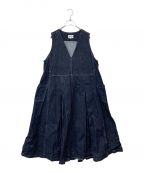foufouフーフー）の古着「12.5oz Denim Jumper skirt / ジャンパースカート」｜インディゴ