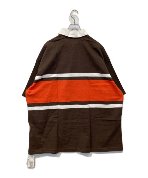 NAUTICA（ノーティカ）NAUTICA (ノーティカ) TOO HEAVY Oversized Rugger Shirt 100 BIG ブラウン サイズ:M 未使用品の古着・服飾アイテム