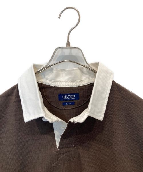 NAUTICA（ノーティカ）NAUTICA (ノーティカ) TOO HEAVY Oversized Rugger Shirt 100 BIG ブラウン サイズ:M 未使用品の古着・服飾アイテム