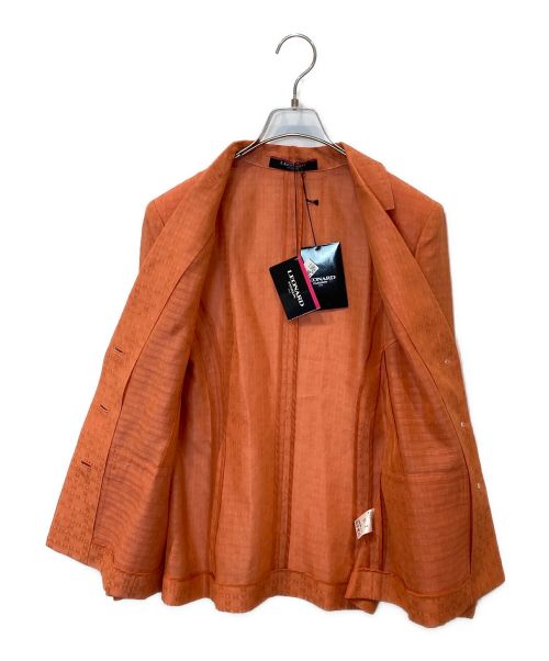 LEONARD FASHION（レオナールファッション）LEONARD FASHION (レオナールファッション) ロゴプリントシアージャケット オレンジ サイズ:11ARの古着・服飾アイテム