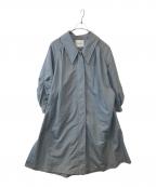 JILL STUARTジルスチュアート）の古着「ステンカラーオーバーコート　092-3152001」｜スカイブルー
