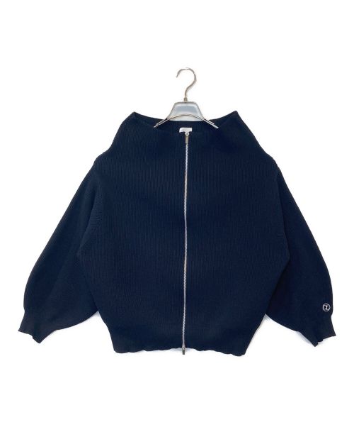 CAPRICIEUX LE'MAGE（カプリシューレマージュ）CAPRICIEUX LE'MAGE (カプリシューレマージュ) Wジップボートネックニット ネイビー サイズ:FREEの古着・服飾アイテム