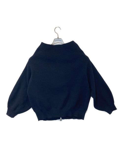 CAPRICIEUX LE'MAGE（カプリシューレマージュ）CAPRICIEUX LE'MAGE (カプリシューレマージュ) Wジップボートネックニット ネイビー サイズ:FREEの古着・服飾アイテム