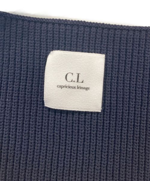 CAPRICIEUX LE'MAGE（カプリシューレマージュ）CAPRICIEUX LE'MAGE (カプリシューレマージュ) Wジップボートネックニット ネイビー サイズ:FREEの古着・服飾アイテム