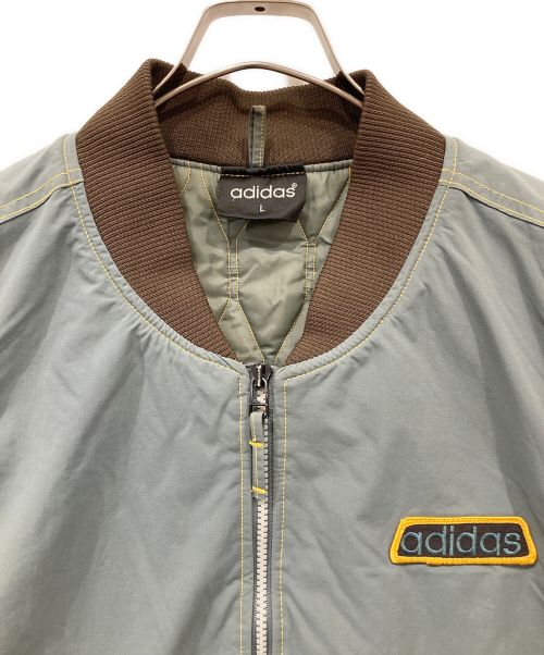 adidas（アディダス）adidas (アディダス) ジップベスト イエロー×カーキ サイズ:Lの古着・服飾アイテム