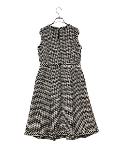 TO BE CHIC（トゥービーシック）TO BE CHIC (トゥービーシック) ツイードワンピース ブラック×ホワイト サイズ:40の古着・服飾アイテム