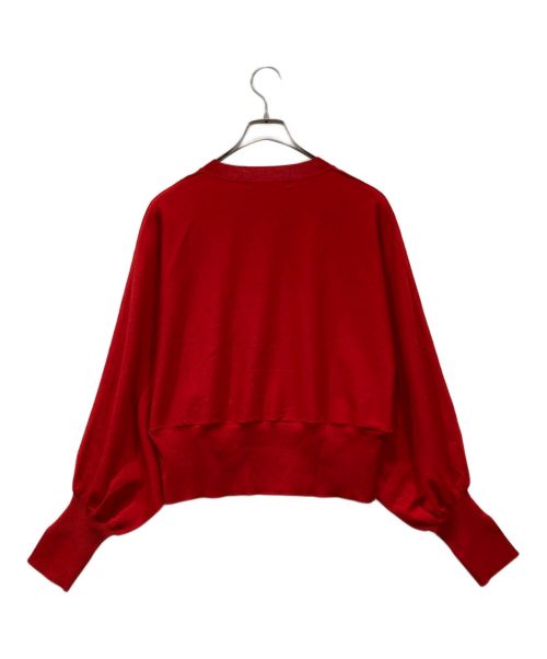 martinique（マルティニーク）martinique (マルティニーク) ドレープウールプルオーバー レッド サイズ:FREEの古着・服飾アイテム