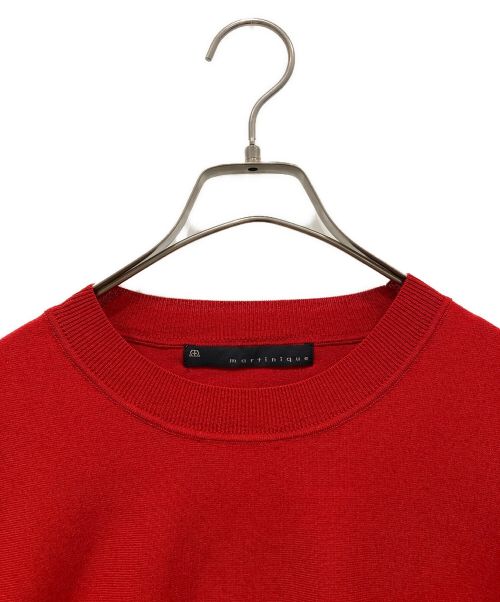martinique（マルティニーク）martinique (マルティニーク) ドレープウールプルオーバー レッド サイズ:FREEの古着・服飾アイテム