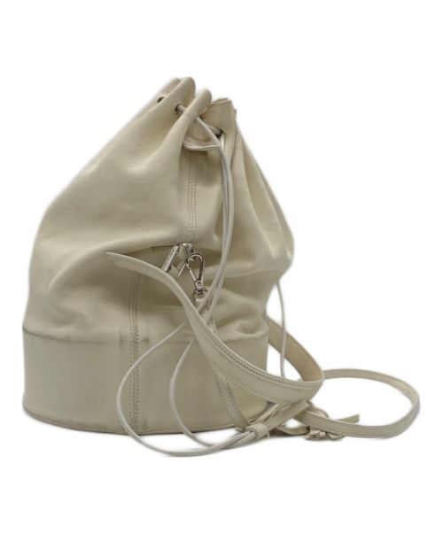 JIL SANDER（ジルサンダー）JIL SANDER (ジルサンダー) 巾着ショルダーバッグ ホワイトの古着・服飾アイテム