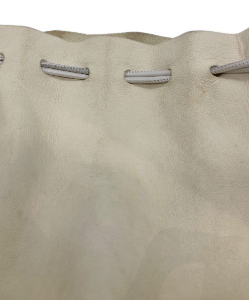 JIL SANDER（ジルサンダー）JIL SANDER (ジルサンダー) 巾着ショルダーバッグ ホワイトの古着・服飾アイテム
