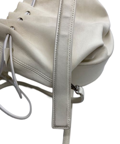 JIL SANDER（ジルサンダー）JIL SANDER (ジルサンダー) 巾着ショルダーバッグ ホワイトの古着・服飾アイテム