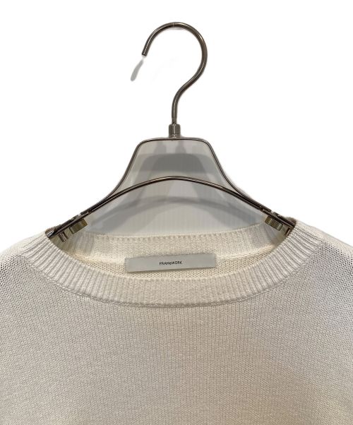 FRAMeWORK（フレームワーク）FRAMeWORK (フレームワーク) ウォッシャブルペーパーヤーンニット ホワイト サイズ:FREEの古着・服飾アイテム