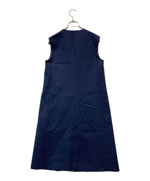 M・Fil（エムフィル）M・Fil (エムフィル) Vネックロングジレ ネイビー サイズ:38の古着・服飾アイテム