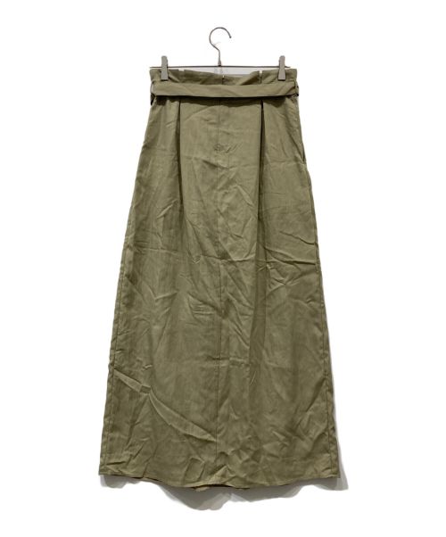 BEAUTY&YOUTH（ビューティーアンドユース）BEAUTY&YOUTH (ビューティーアンドユース) BY タックベルトマキシスカート グリーン サイズ:M 未使用品の古着・服飾アイテム