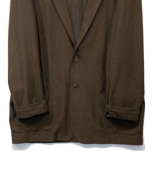 Adam et Rope（アダム エ ロペ）Adam et Rope (アダムエロペ) リネンライクオーバージャケット ブラウン サイズ:Mの古着・服飾アイテム