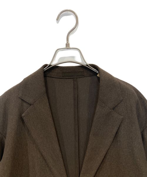 Adam et Rope（アダム エ ロペ）Adam et Rope (アダムエロペ) リネンライクオーバージャケット ブラウン サイズ:Mの古着・服飾アイテム