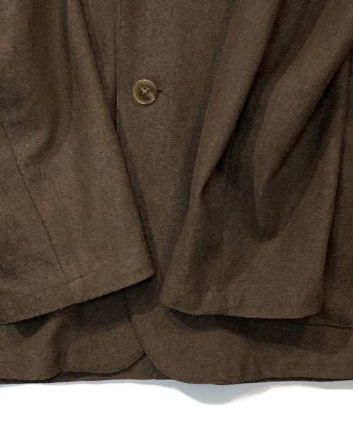 Adam et Rope（アダム エ ロペ）Adam et Rope (アダムエロペ) リネンライクオーバージャケット ブラウン サイズ:Mの古着・服飾アイテム