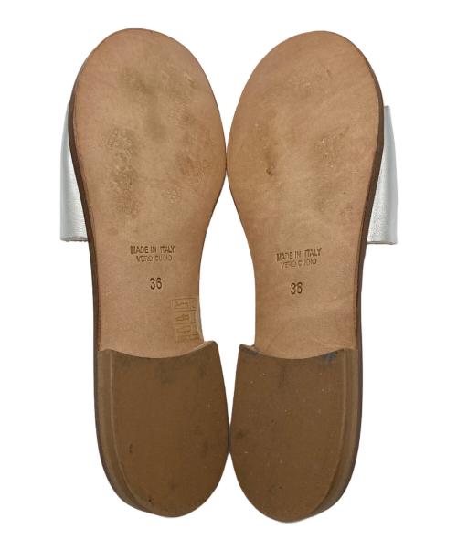 FABIO RUSCONI（ファビオルスコーニ）FABIO RUSCONI (ファビオルスコーニ) サンダル シルバー×ブラウン サイズ:36の古着・服飾アイテム