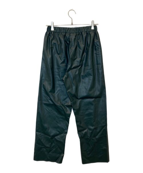 MM6 Maison Margiela（エムエムシックスメゾンマルジェラ）MM6 Maison Margiela (エムエムシックス メゾンマルジェラ) フェイクレザー トラウザーズ グリーン サイズ:38 未使用品の古着・服飾アイテム