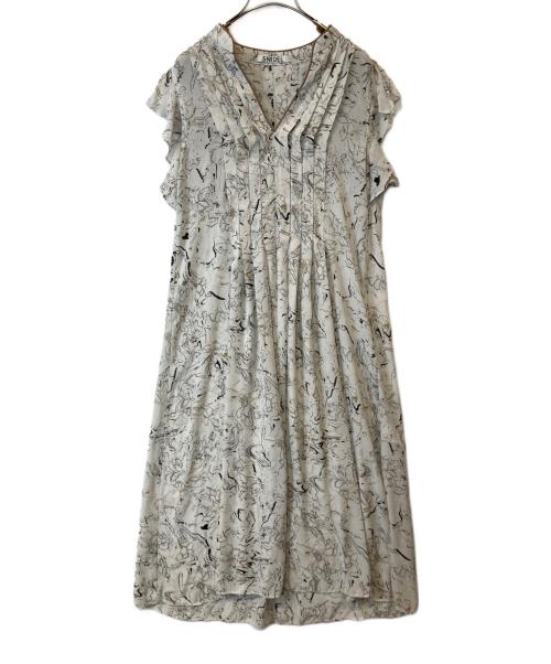 Snidel（スナイデル）Snidel (スナイデル) マーブルフラワー柄ワンピース SWFO212029 アイボリーの古着・服飾アイテム