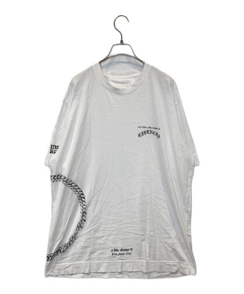 GIVENCHY（ジバンシィ）GIVENCHY (ジバンシィ) プリントカットソー　BM716C3Y6B ホワイト サイズ:3XLの古着・服飾アイテム