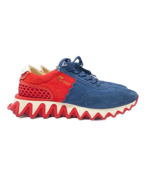 Christian Louboutin（クリスチャン・ルブタン）Christian Louboutin (クリスチャン・ルブタン) LOUBISHAR ソールデザインスニーカー ネイビー×レッド サイズ:43の古着・服飾アイテム