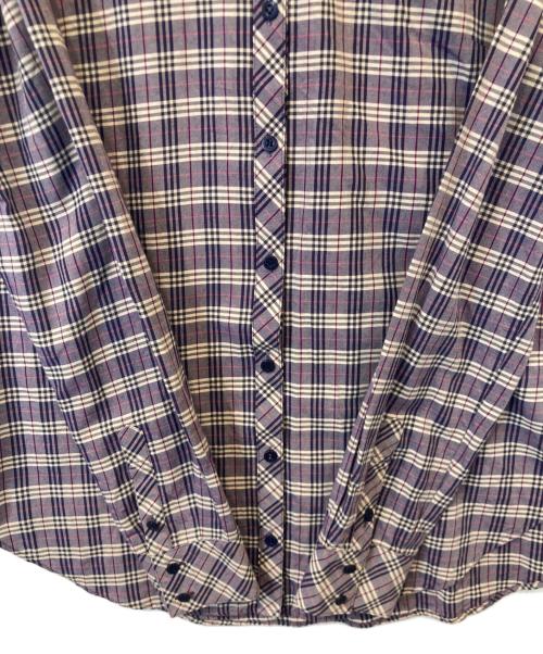 BURBERRY BLUE LABEL（バーバリー ブルー レーベル）BURBERRY BLUE LABEL (バーバリーロンドンブルーレーベル) ノバチェックシャツ パープル サイズ:38の古着・服飾アイテム