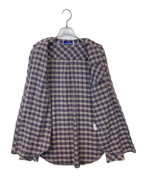 BURBERRY BLUE LABEL（バーバリー ブルー レーベル）BURBERRY BLUE LABEL (バーバリーロンドンブルーレーベル) ノバチェックシャツ パープル サイズ:38の古着・服飾アイテム