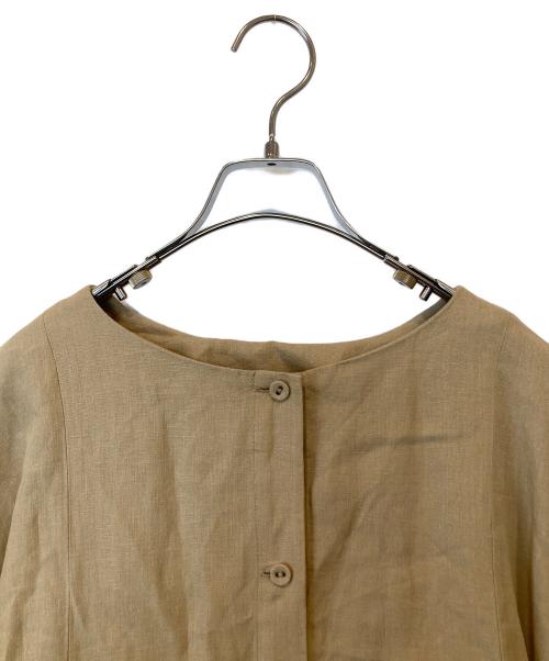 ADIEU TRISTESSE（アデュートリステス）ADIEU TRISTESSE (アデュートリステス) リネンイレギュラーヘムワンピース ベージュ サイズ:FREEの古着・服飾アイテム