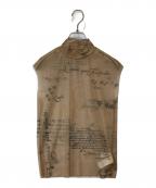 Ameriアメリ）の古着「HOROSCOPE SKIN TOP　シアーノースリーブカットソー　02210381480」｜ブラウン