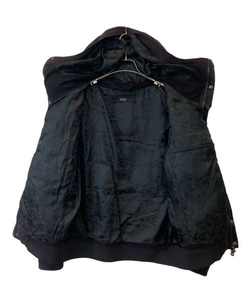 AKM（エーケーエム）AKM (エーケーエム) 裏地 迷彩 ダウンジャケット パープル サイズ:Lの古着・服飾アイテム
