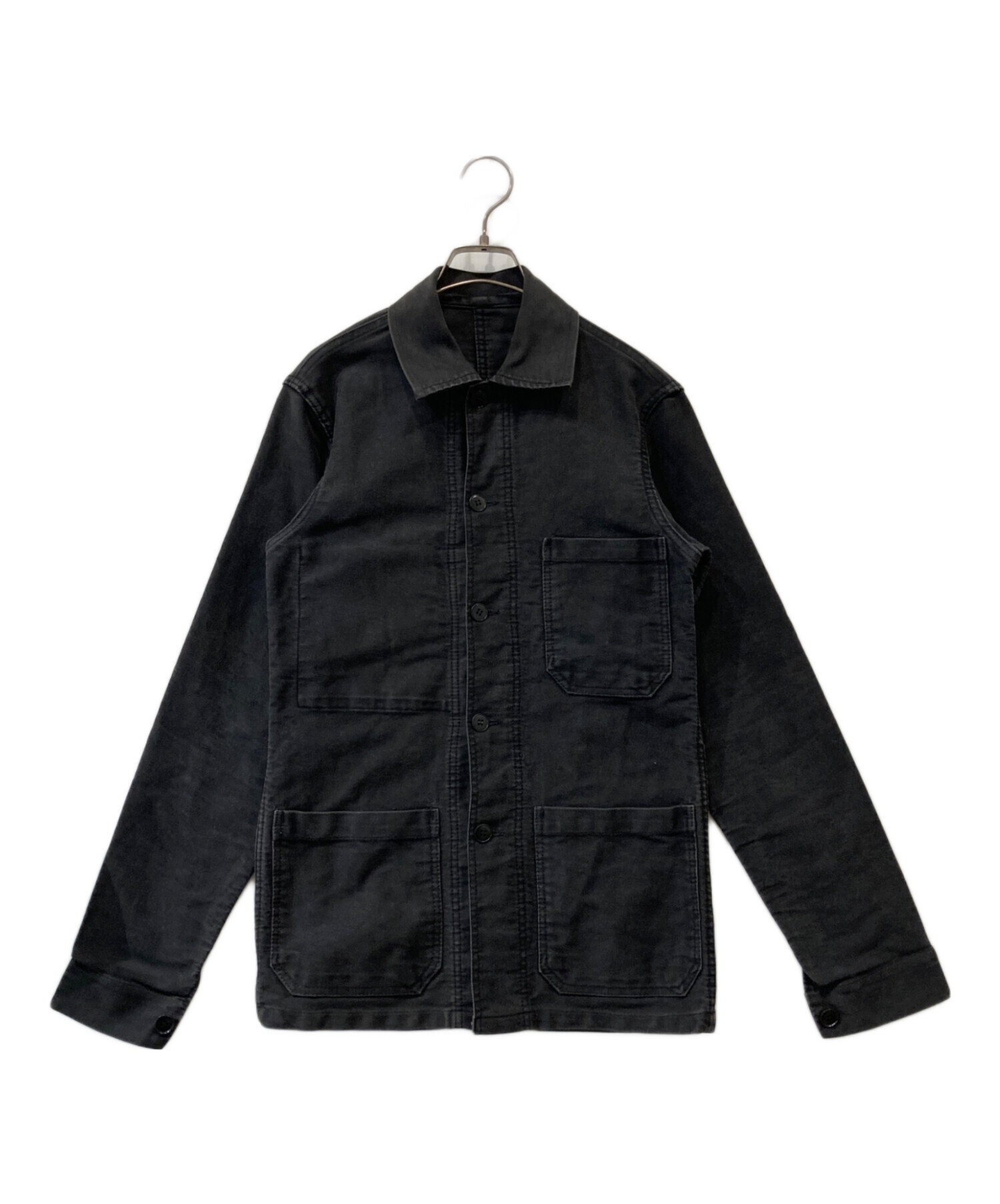 〜60s ブラックモールスキンジャケット　 フランス製 ブラックモールスキンジャケット 60's フランス製 モールスキン