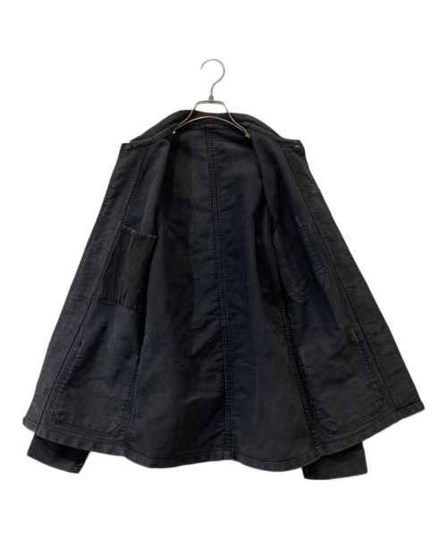 FRENCH WORK（フレンチワーク）FRENCH WORK (フレンチワーク) ブラックモールスキンジャケット ブラック サイズ:表示がないため不明の古着・服飾アイテム