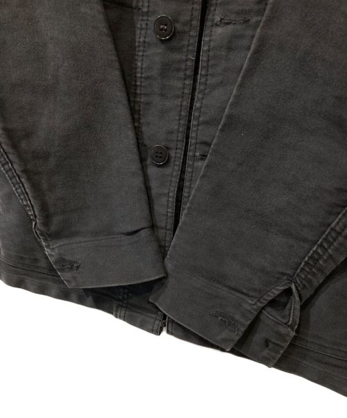 FRENCH WORK（フレンチワーク）FRENCH WORK (フレンチワーク) ブラックモールスキンジャケット ブラック サイズ:表示がないため不明の古着・服飾アイテム