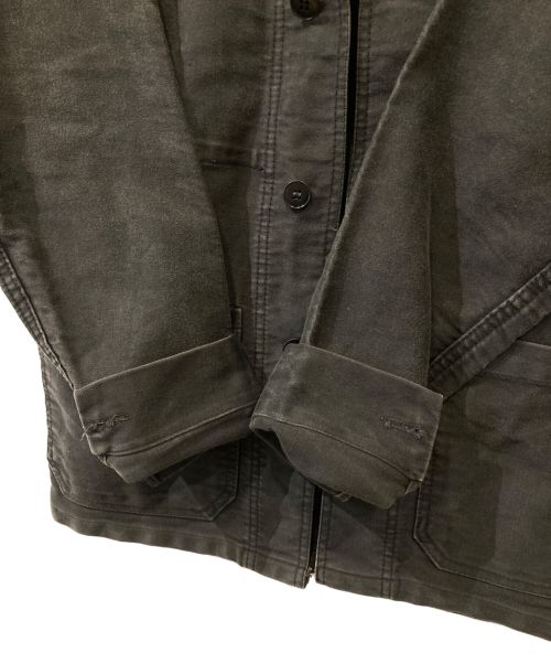 FRENCH WORK（フレンチワーク）FRENCH WORK (フレンチワーク) ブラックモールスキンジャケット ブラック サイズ:表示がないため不明の古着・服飾アイテム