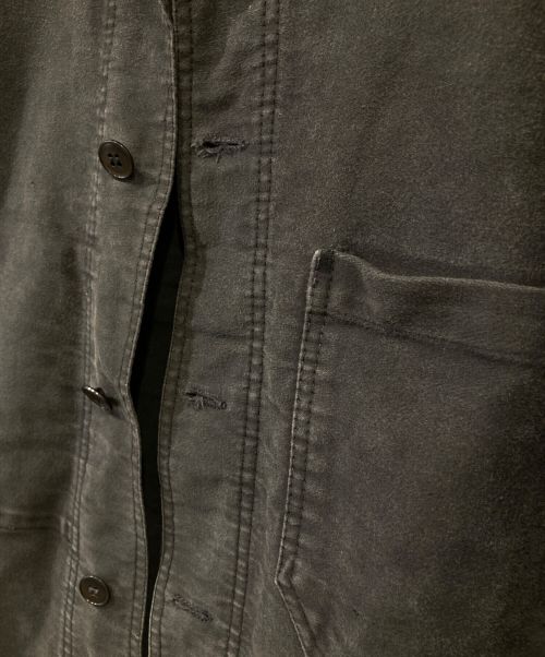 FRENCH WORK（フレンチワーク）FRENCH WORK (フレンチワーク) ブラックモールスキンジャケット ブラック サイズ:表示がないため不明の古着・服飾アイテム